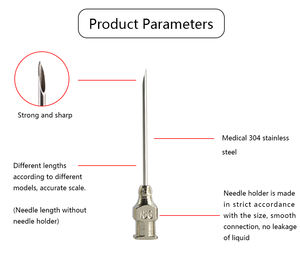 Jeringas reutilizables de acero inoxidable para aves de corral, agujas de Metal para uso veterinario - Product Image 6