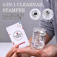Nouvel outil de stamping pour ongles en silicone 3-en-1 double tête détachable pour la vente en gros