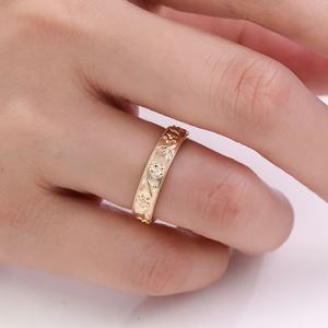 Anillo de Bodas de Oro Sólido de 18K de Diseño Vintage, Anillo de Compromiso Elegante de Oro Amarillo Real de 18K - Product Image 3