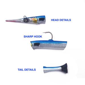 Weihai Weiyu OEM-Señuelos de Pesca de aguja, cabeza de plantilla de plomo, suave señuelo de 175mm, cola en T, Swimbait suave para lubina - Product Image 3