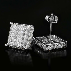 Orecchini a Perno Quadrati Semplici per Donne, Accessori per Orecchie alla Moda per Uso Quotidiano - Product Image 2