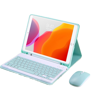 Funda de Silicona Suave para Tablet con Teclado Inalámbrico BT para iPad Air 4 10.9 <span class=keywords><strong>2020</strong></span> con Soporte para Lápiz - Product Image 1