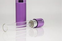 Flacon pulvérisateur de parfum rechargeable en aluminium métallique GLOSS 8ml 10ml avec pompe rotative, corps en verre sérigraphié, flacon vide pour cadeau
