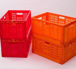 Conteneur de rangement en plastique empilable et pliable de 60 L avec <span class=keywords><strong>lattes</strong></span>, pour la maison, le bureau, l'extérieur, la voiture, caisse en plastique - Product Image 4