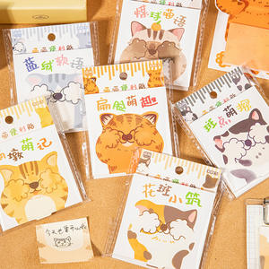 30 pcs/pack Autocollants Commodité Série Chat Surprise Mignon Vent Dessin Animé Chat Message Notes Sticky Notes - Product Image 3