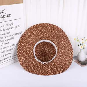 Chapeau de soleil pliable à large bord Chapeaux d'été pour femmes Chapeau de plage en paille de protection solaire - Product Image 3