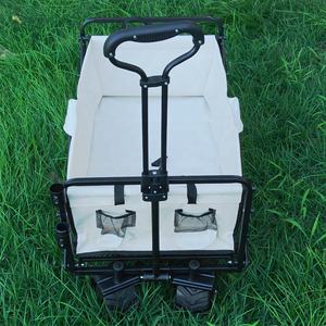 सभी इलाके 4-पहिया ढहने वाले फोल्डिंग गार्डन वैगन टेलीस्कोपिक हैंडल और अनुकूलन ओएम छतरी समर्थन - Product Image 4