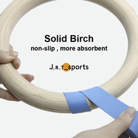 Anneaux de gymnastique en bois pour entraînement en suspension avec sangles réglables, portables, pour exercices de traction