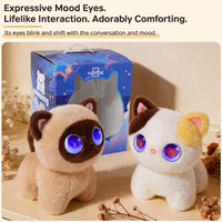Robot de bureau LED AI, compagnon mignon, interaction émotionnelle, commande vocale, robot en peluche, jouet éducatif, cadeau pour enfants et adultes