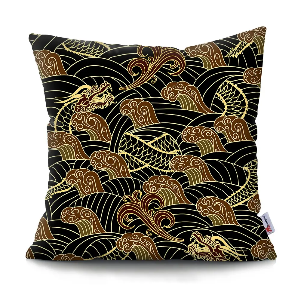 Double-sided printing cushion cover Japanese retro spray cushion covers Polyester Throw Pillow Case Car Sofa Home Decor Pillow