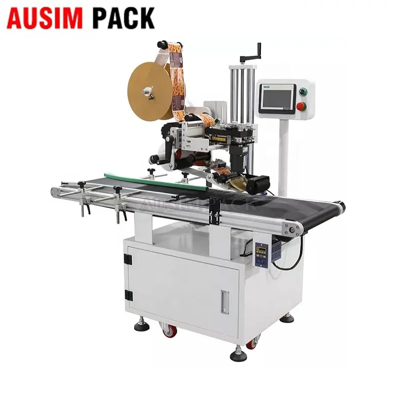 SPL-60 Seimi Automatic Flat Label Applicator Flat Surface Bottle Label Applicator Plastic Label Printing Machine Size Product