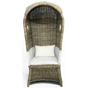 Silla de Playa Moderna de Ratán Kubu Gris para Uso en Exteriores en Apartamentos y Hoteles - Product Image 2