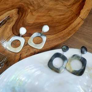 ต่างหูเขาควายทำด้วยมือไม่เหมือนใครวัสดุธรรมชาติน้ำหนักเบาเหมาะสำหรับสวมใส่ในชีวิตประจำวันอย่างมีสไตล์ - Product Image 6