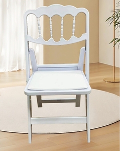 Modern White Gladiatorial Vinyl Padded Resin Wimbledon Chairs USA Mairun for Home Office Wedding Parties Events Folding Design - Product Image 2