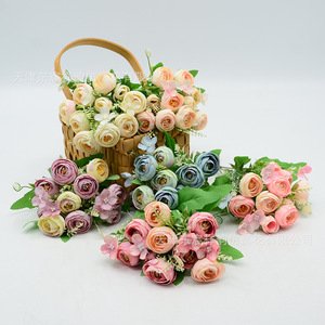 Bouquet de roses artificielles de style coréen pour la décoration de la maison, accessoires de photographie de mariage - Product Image 4