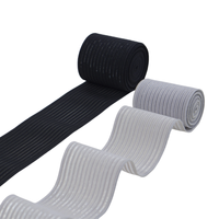 Ceinture élastique médicale large et respirante noire personnalisée en soie de poisson