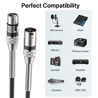 Câble d'extension XLR 3 broches mâle-femelle Xput à faible bruit, fil audio professionnel pour microphone, idéal pour l'enregistrement sur scène et la diffusion