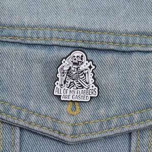 Tüm benim FLABBERS GASTED meyve tema emaye pimleri cadılar bayramı Punk iskelet içecek kahve çinko arkadaşlar için alaşım takı hediye - Product Image 2