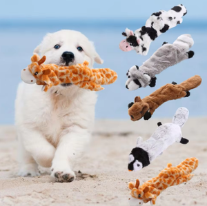 Doppellagiges Verstärktes Gewebe Langlebiges Niedliches Ungefülltes Kauspielzeug Plüsch Quietschendes Hundespielzeug Weihnachts-Hundespielzeug Plüsch - Product Image 4