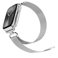 Bracelet de montre en acier inoxydable pour Apple IWatch S10, boucle milanaise, fermeture magnétique en métal, bracelet pour femmes serti de diamants