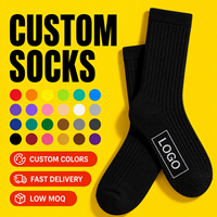 Chaussettes confortables à revers élastiques, logo et taille personnalisés, couleur sur mesure pour le tennis, le basketball, le jogging, la marche, l'entraînement en plein air