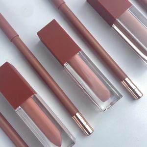 Kit para Hacer Brillo Labial de Color <span class=keywords><strong>Nude</strong></span> de Marca Privada con Delineador de Labios <span class=keywords><strong>Nude</strong></span>, Brillo Labial Líquido Mate Vegano de Alta Pigmentación - Product Image 5