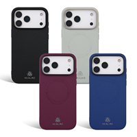 Étui de téléphone magnétique en cuir PU tissé durable et résistant aux chocs avec logo personnalisé pour iPhone 17 Pro Max