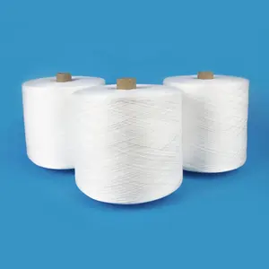 sewing use 20/2 20/3 20/4 30/2 30/3 40/2 40/3 50/2 50/3 60/2 z twist bright raw white 100% Spun Polyster Yarns