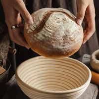 Mehlen Banneton en acier, panier à pain en filet, brosse à pain, panier à pain en métal, mini paniers à pain, doublure en toile de silice, planche à pétrir, boîtes