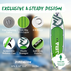 Tabla de Paddle Surf Inflable DAMA Adventure Green de 10'6' para Surf y Juegos Acuáticos, Directo de Fábrica en China, Modelo RTS, la Mejor Opción para Surfear - Product Image 4