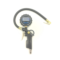 Pistolet de pression des pneus numérique 0-200PSl avec pièces de compresseur d'air Outil de réparation de pneus Connecteur européen Pistolet de gonflage de pneus