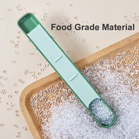 Cuillère en plastique réglable outils de cuisson cuillère à mesurer avec contrôle des grammes cuillère à échelle de sel de café pour la cuisine