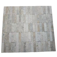 Carrelage en travertin de haute qualité, mélange de couleurs, surface antique et vieillie, pour sols et murs