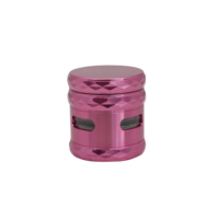 Nouvel arrivage de broyeur d'herbes aromatiques en aluminium de qualité supérieure avec dents pointues broyeur de tabac en métal avec logo personnalisé pour magasin de cigarettes accessoires pour fumeurs
