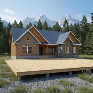 Casa Prefabricada Moderna <span class=keywords><strong>de</strong></span> 2 Dormitorios, Estructura <span class=keywords><strong>de</strong></span> <span class=keywords><strong>Madera</strong></span> SPF, Cabaña Modular para Construcción Residencial - Product Image 4