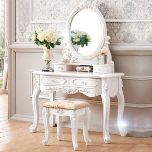 European French Style <strong>Princess</strong> Makeup <strong>Table</strong> Carved Design for Bedroom Garden <strong>Dressing</strong> Furniture - Product Image 5