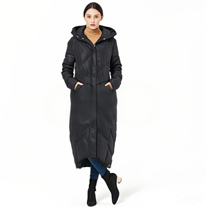 Veste en duvet légère et <span class=keywords><strong>fine</strong></span> à capuche <span class=keywords><strong>longue</strong></span> <span class=keywords><strong>mi</strong></span>-<span class=keywords><strong>longue</strong></span> personnalisée AQTQ pour <span class=keywords><strong>femme</strong></span> manteau d'hiver tendance pour <span class=keywords><strong>femme</strong></span> - Product Image 3