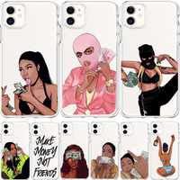 Coque de téléphone personnalisée en TPU IMD étanche avec support anneau en plastique peint UV pour 12/13/14/15 Pro Max - Design Tendance Urbaine