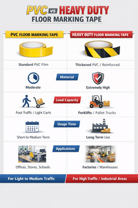 High Visibility Durable <strong>PVC</strong> Floor <strong>Tape</strong> Yellow Printing Adhesive with Rubber Antistatic for Safety Warning Marking - Product Image 4
