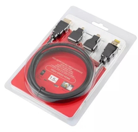 1.5M 3 en 1 HDMI mâle à mâle HDTV 1.4 câble avec adaptateur de Conversion Micro HDMI Mini HDMI câble inverseur prise pour PS5 PS4 Xbo