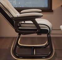 Fauteuil de bureau ergonomique de gaming inclinable en cuir PU souple, pivotant, en acier inoxydable, réglable en hauteur, pour vente en gros