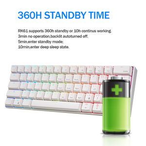 Royal Kludge RK61 60% 61 Keys Rechargeable Desktop Clavier Teclado Gaming Hotswap Rgb Mechanical <strong>Keyboard</strong> Blue Switch - Product Image 6