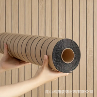 Papier peint auto-adhésif en PVC imitation bois à lattes, résistant à l'humidité, épais et amovible, LAN FENG