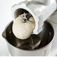 Hachoir à viande et batteur à pâte multifonctionnel en acier inoxydable 5L avec 3 vitesses, 500W, structure sur pied/à table, crochet pétrisseur