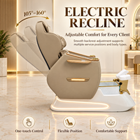 Fauteuil de pédicure professionnel, fauteuil de spa pour les pieds, fauteuil de salon de manucure avec massage électrique inclinable et bain de pieds à remous