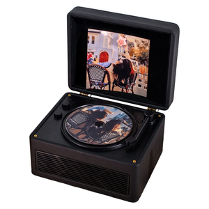 Factory <b>Custom</b> Retro Portable <b>CD</b> Player with Built-in Bluetooth Speaker Home Decoration Music Player for Bedroom Living Room - Product Image 5