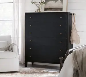 Деревянная мебель спальня гостиная шкафы для хранения Blatchford 6 ящиков черный комод с ящиком