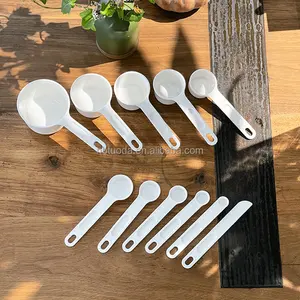 Plastic Measuring Cups And Spoons Set 11 Pcs Measuring Cup White Plastic Measuring Cups And Spoons Set For Baking Coffee Kitchen Measuring Tool