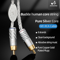 Venta caliente RCA Cable de señal de audio Plata pura 1m 3M 5M 8 hilos trenzado macho a macho para micrófono y altavoz de audio