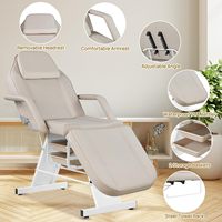 Table de massage de beauté, table de salon de beauté, table de massage des cils, table de spa faciale incurvée, électrique, portable, de luxe, hydraulique, réglable